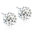 Blomdahl Crystal Ball White korvakorut Natural Titanium 6 mm
