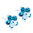 Blomdahl Flower Aquamarine Medical Plastic 6 mm Korvakorut