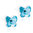 Blomdahl Butterfly Aquamarine korvakorut Medical Plastic 5 mm