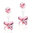Blomdahl Pendant Butterfly Light Rose Medical Plastic Korvakorut