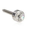 Blomdahl Bezel Crystal Ear Piercing Silver Titanium 4 mm