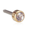 Blomdahl Bezel Crystal Ear Piercing Golden Titanium 4 mm